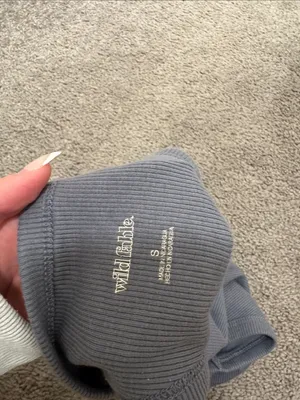 wild fable Gray Ribbed Tank Top thumbnail 3