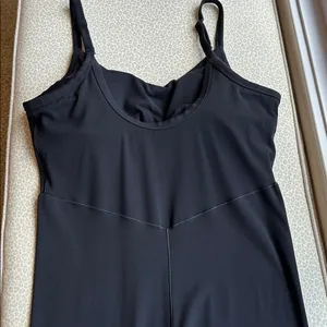 NWOT OFFLINE by Aerie Black Flare Jumpsuit Activewear with adjustable straps XL thumbnail 13