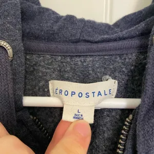 EUC | Aeropostale women’s zipper stitched logo hoodie —‎ large thumbnail 4