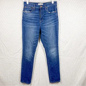 Madewell Dark‎ Wash The High Rise Slim Boyjean thumbnail 2