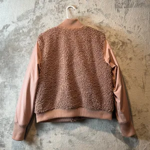 UpWest Pink Sherpa Bomber Jacket‎ Size Large Pink Mauve thumbnail 4