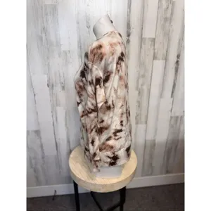Dunnes Stores Tie Dye Lounge Set Size Small Brown Cream Sweatshirt Joggers Match thumbnail 9