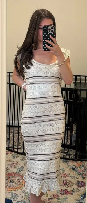 Freshmen 1996 Knit Tank Dress White thumbnail 1