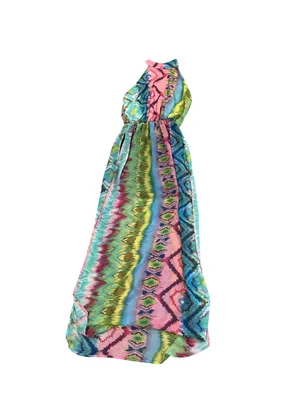 USA Made - Savannah Rae- Multicolor Halter Maxi Dress thumbnail 2