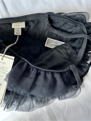 NWT A New Day Tiny Tulle Ruffle Crop Tank – Black – S thumbnail 8
