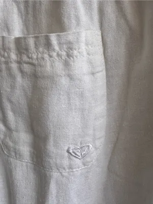Roxy Womens XS White Linen Look Drawstring Pants Smocked Waist Beach Coastal thumbnail 6