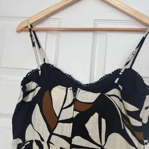 Audrey Parks X Francesca’s Brown And Black Floral‎ Jumpsuit Size Medium thumbnail 6
