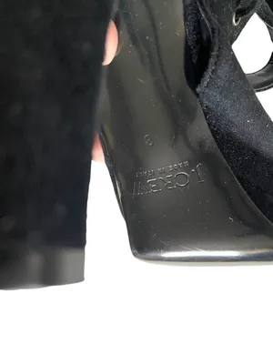 J.Crew Made In Italy Lace Up Heels Black Size 8 Whimsigoth Witchy Renaissance thumbnail 10