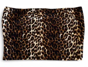 Leopard print tube top buckle cheetah animal women’s large western boho festival thumbnail 1
