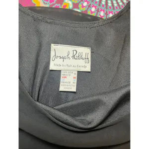 Vintage JOSEPH‎ RIBKOFF Black Tiered Chiffon Dress Y2K 90s Minimalist Formal 10 thumbnail 5