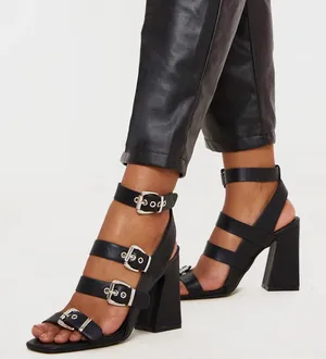 DV by Dolce Vit Black Buckle Heels thumbnail 1