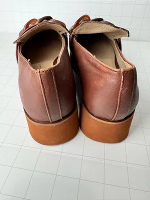 Naked Feet Mauve Platform Loafers with Chain Detail thumbnail 7
