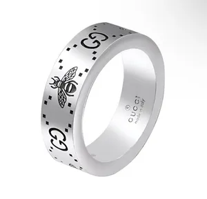 Gucci GG Signature Bee 6MM Silver 925 Semi Shiny Ring thumbnail 2