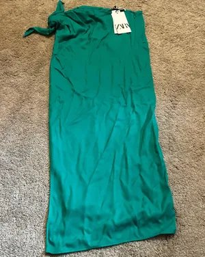 Zara NWT maxi skirt with cute waist tie (was folded so has wrinkles currently but should come out with wash) thumbnail 1