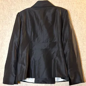 Vintage Marisa Christina Petite 12 Black Silk Double Breasted Blazer thumbnail 2