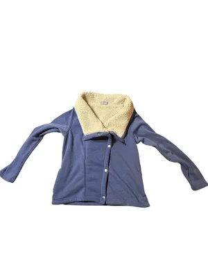 Columbia Asymmetric Sherpa Lined Fleece Jacket M Blue thumbnail 4