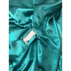 VINTAGE Victoria’s Secret Satin Green Robe short SZ O/S Attached Belt thumbnail 6