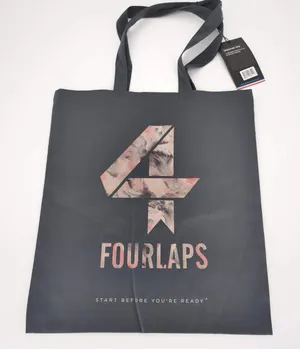 4 Laps/Four Laps Gray/Grey with Pink Camo Logo 2-Way Stretch Signature Tote NWT thumbnail 1