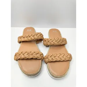 Marc Fisher Sandals Size 7.5‎ Tan Leather Jaimee Espadrille Double Strap thumbnail 2