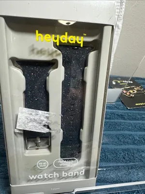 heyday Navy Glitter Watch Band with Bright Assorted Silicone Bands NWT thumbnail 2