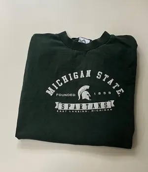 michigan state university shirt Green thumbnail 3