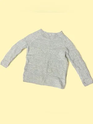 Old Navy Light Blue Knit Crewneck Sweater thumbnail 3