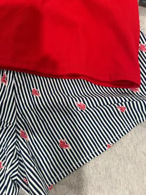 U.S. Polo Assn. ' Red Short Sleeve Henley Top with shorts set Size M thumbnail 2