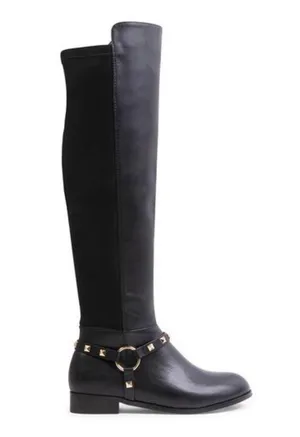 Steve Madden NEW Ramira Black Knee High Boots thumbnail 1