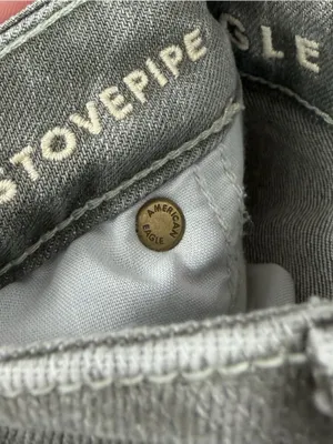American Eagle high waisted stretch terrace gray wash stovepipe jean women’s 14L thumbnail 3