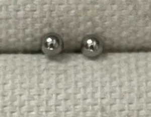 Amazon silver ball stud earrings thumbnail 1