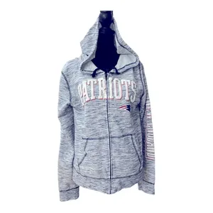 NEW ENGLAND PATRIOTS Women's Space-Dye Full-Zip Fleece Hoodie size M thumbnail 4