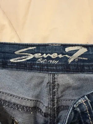 Seven7 Slim Boot Navy Blue Jeans with Back Patches thumbnail 5