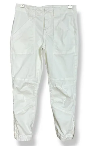 Frame Trapunto Moto Pants Joggers White Zipper Ankle Seam Details Women Size‎ 25 thumbnail 1