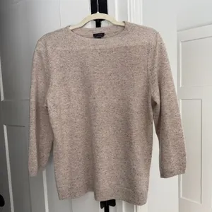 Talbots‎ AUDREY CASHMERE SWEATER DONEGAL cream oatmeal Heather thumbnail 2