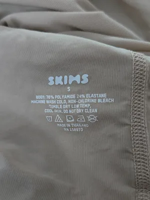 Skims Beige Sleeveless High-Neck Sport Bra Size S thumbnail 5