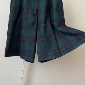 Karen Scott Academia Office Siren Plaid Pleated Culotte Shorts 10 Green Blue thumbnail 4