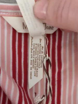 Matilda Jane Red Pink Striped Midi Dress Size XXL thumbnail 6