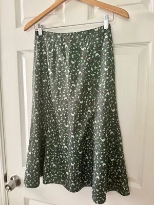 Allegra K Floral Midi Skirt thumbnail 8