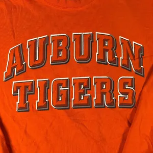 Vtg Auburn Tigers Jansport Medium Orange Long‎ Sleeve Tee Front Back Graphic thumbnail 2