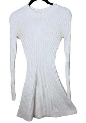 HOLLISTER Cream Sweater Dress Skater Fit and Flare Size Small thumbnail 1
