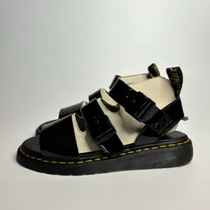 Dr. Martens Gryphon Patent Leather Gladiator Sandals in Black Patent Lamper thumbnail 5