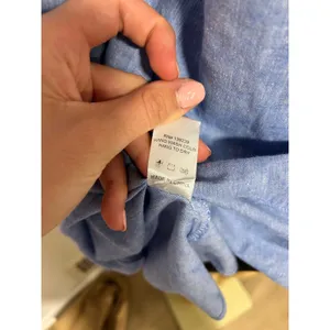 Tuckernuck Light Blue Cotton Chambray Ruffle Hem Shirt Dress Small Y20060T thumbnail 6