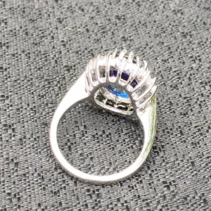 💎💙 NWT NIB New Directions Princess Diana Style Size 10 Sapphire Blue Style Cubic Zirconia Crystal Ring $20.00 💙💎 thumbnail 13