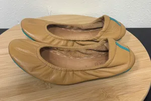 Tieks by Gavrieli Size‎ 6 Ballet Flats Camel Leather Tan Foldable Shoe thumbnail 1
