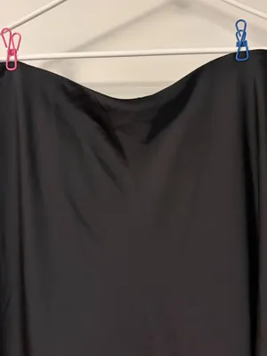 J Crew black satin midi skirt size XL classic wardrobe staple minimalist neutral thumbnail 4