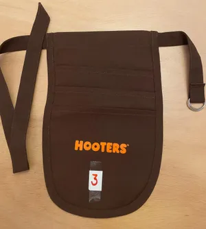 #3 New Women’s Hooters girl Uniform Money Pouch Dark Brown with a Tiny Flaw thumbnail 1