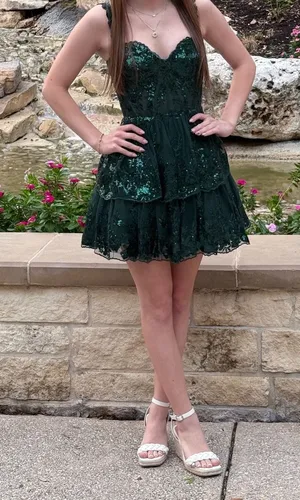 Green Dillard's Dress Homecoming thumbnail 1