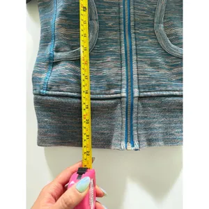 Lululemon Scuba Hoodie Full Zip Blue Grey Space Dye Size 2 Sweatshirt‎ thumbnail 5