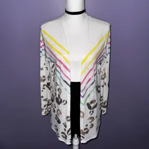 Phil Love Boutique Leopard Print Multicolor Cardigan thumbnail 2