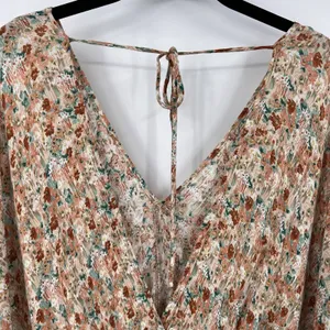Final Touch Floral Mini Dress Multi Dolman Sleeves Coastal Cowgirl Boho Size M thumbnail 4